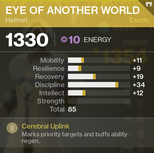 Eye of another world Exotic Destiny 2 D2 Info