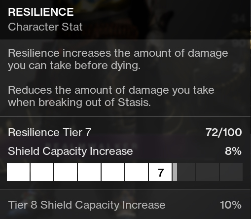 Resilience Stat Destiny 2 D2