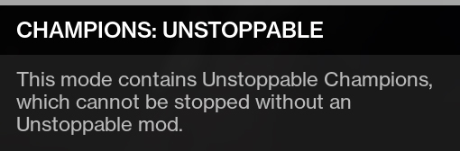 Unstoppable Champions Destiny 2 D2