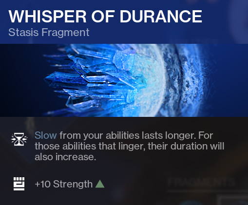 WHISPER OF DURANCE Destiny 2 D2