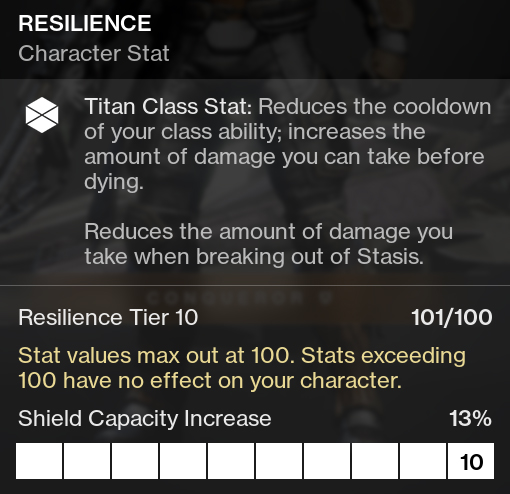 Resilience Tier 10 Titan Destiny 2