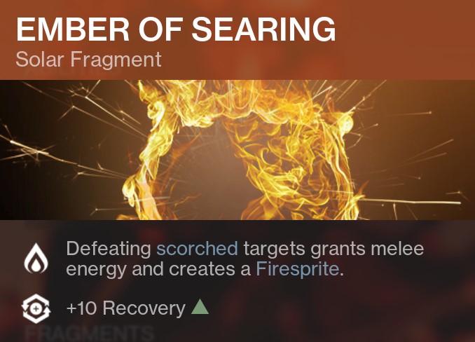 Ember of Searing solar fragment Destiny 2