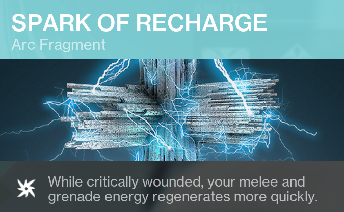 Spark of Recharge Arc Fragment Destiny 2