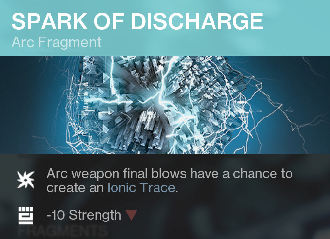 Spark of discharge arc fragment Destiny 2