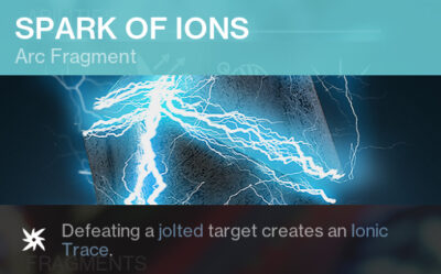 Spark of ions arc fragment destiny2
