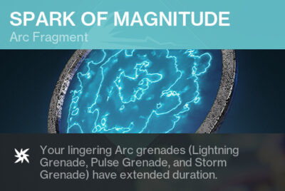 Spark of magnitude arc fragment destiny2