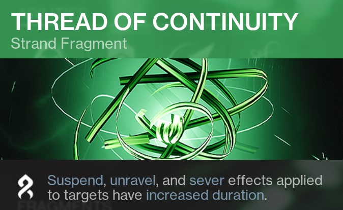 Thread of Continuity Strand Fragment Destiny 2